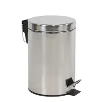 Lixeira em Inox Polido Redonda com Pedal 3 Litros - Mood