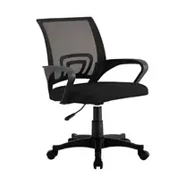 Cadeira de Escritório com Apoio de Lombar e Braço Nelis Preta
