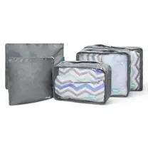 Organizador de Mala de Viagem Cinza 5un Clingo Prático e Resistente