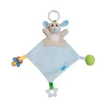 Naninha Urso Azul Clingo com Suporte de Chupeta para Bebê