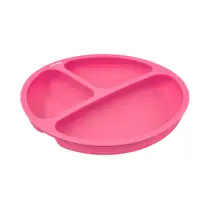 Prato Silicone Com Divisória Colors Rosa - Clingo