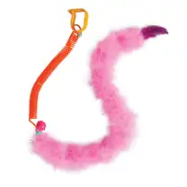 Brinquedo Gato Interativo Featherlite Springy JW com Penas Coloridas e Catnip