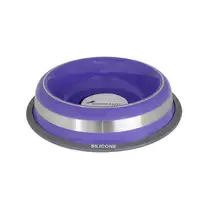 Comedouro Inox Prestige Roxo 850ml - Durável e Antiderrapante