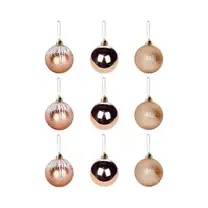 Kit 9 Bolinhas para Árvore de Natal 5cm Enfeite Dourado