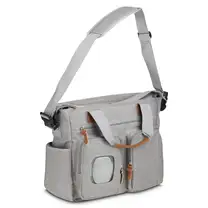 Bolsa Multifuncional em Poliéster Cinza com Porta Lençinhos 29L