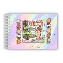 Caderno de Colorir Bobbie Goods - 100 Folhas Capa Dura Holográfica