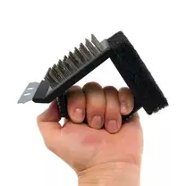 Escova para Limpar Grelhas e Chapas 3 em 1 Multiuso