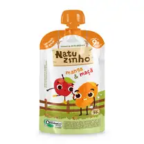 Papinha de Fruta Orgânica Natuzinho Manga e Maçã 100g – Sem Conservantes