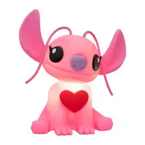 Luminária 3D Angel Stitch com Coração Disney Decoração Criativa
