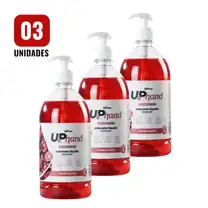 Kit 3 Sabonetes Líquidos Glicerinados 1L Romã e Maçã Up Hand c/ Pump Dispenser UPPRO