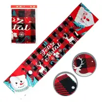 Caminho de Mesa Natalino Xadrez Vermelho 1,8m x 33cm – Enfeite Decorativo para Árvore de Natal, Ornamentação Festiva e Decoração Natalina