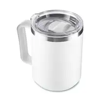Caneca Térmica Café 450ml com Tampa Aço Inox Parede Dupla Branca
