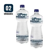 Kit 2 Álcool Líquido 70% 1L UPPRO – Desinfetante Hospitalar Antisséptico Multiuso