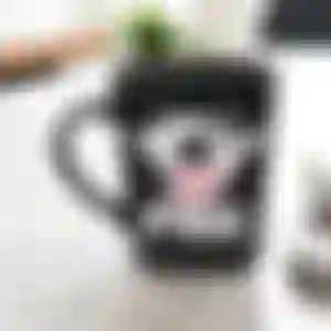 Caneca de Porcelana Preta 270ml - Moo Vaquinha