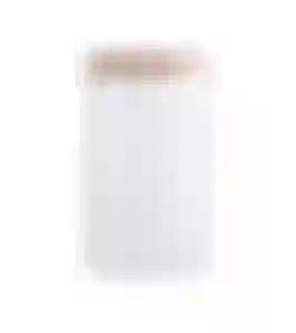 Pote 1,4L De Vidro Flat Com Tampa De Bambu Quadrado Mantimento - Oikos