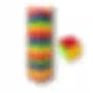 Caiu Perdeu Torre Maluca Jenga 54 Peças Colorido - Jogo de Equilibrio em Madeira com Base e Dado