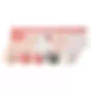 Meias Listradas Respiráveis 5 Pares Infantis Morango Rosa M (1-3 anos) (Venda Exclusiva)