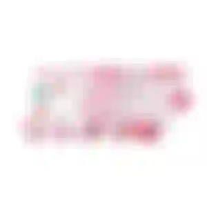 Meias Listradas Respiráveis 5 Pares Infantis Coelho Rosa S (0-1 ano) (Venda Exclusiva)
