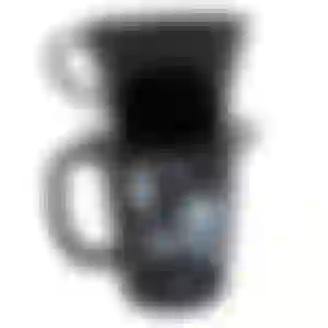 Caneca De Vidro com Coador Preta - Urbano