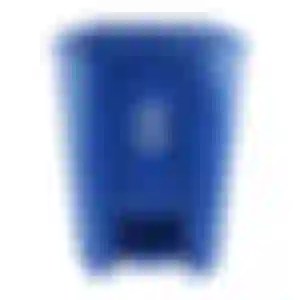 Lixeira Plástica com Pedal 50L Azul Grande Áreas Externas - Nobre