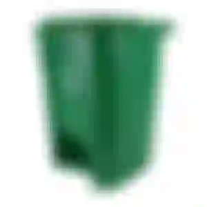 Lixeira Plástica com Pedal 50L Verde Grande Áreas Externas - Nobre
