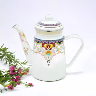 Bule Esmaltado Vintage 1,2L à Indução Indiano