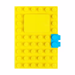 Caderno LEGO Criativo A6 para Anotações Capa de Silicone Amarelo