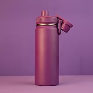 Garrafa com Alça e Bico 780ml em Aço Inox Roxa