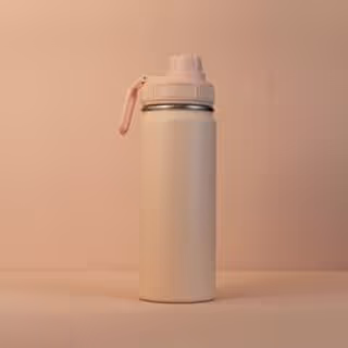 Garrafa com Alça e Bico 570ml Parede Dupla Rosa