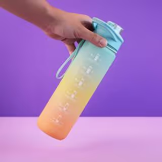 Garrafa com Alça e Canudo 1L Colors Fresh