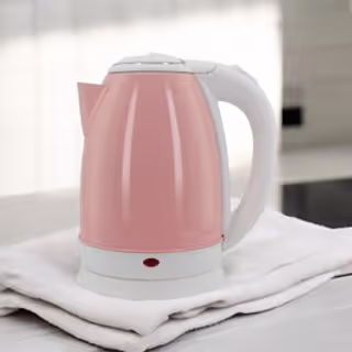 Chaleira Elétrica 1,8L em Inox Rosa 220v 1500w Rápida Fervura