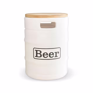 Banco com Luminária Beer Barrel White