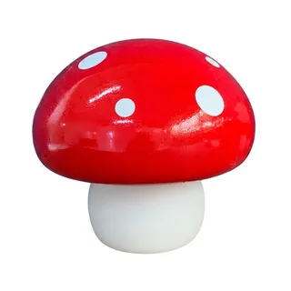 Luminária Decorativa Cogumelo Vermelho de Mesa