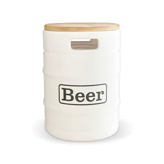 Banco com Luminária Beer Barrel White
