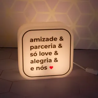 Luminária Box Combinação Perfeita