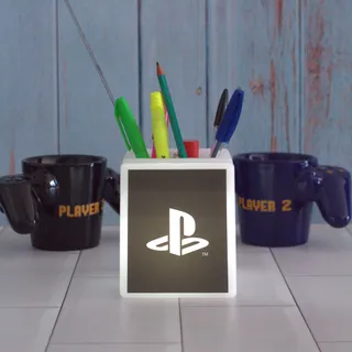 Organizador de Mesa Iluminado PlayStation Logolight
