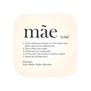 Luminária Box Significado de Mãe
