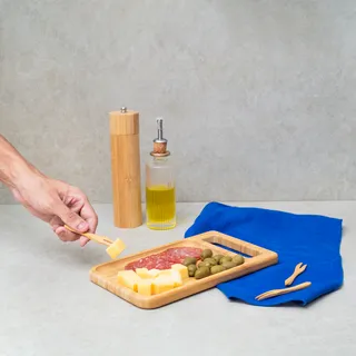 Bandeja Retangular 25cm Mundo Bambu