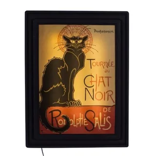 Luminária Quadro Chat Noir