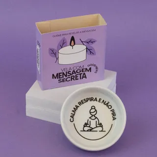 Vela com Mensagem Secreta Vanilla Smells Like Peace