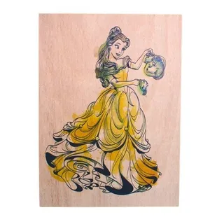 Quadro Bela Princesa Disney Aquarela