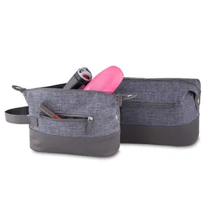 Necessaire com Bolso nas Laterais All Gray