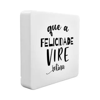 Luminária Box Slim Felicidade Vire Rotina USB
