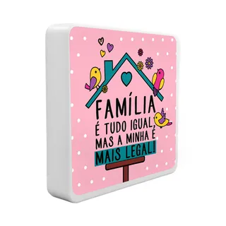 Luminária Box Slim Família Legal USB