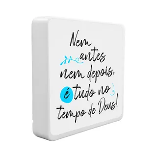 Luminária Box Slim No Tempo de Deus USB