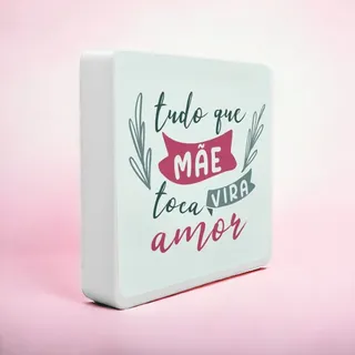 Luminária Box Slim Mãe Transforma USB