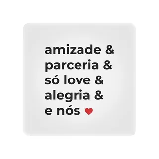 Luminária Box Slim Amizade e Parceria USB