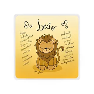 Mini Luminária Box Signos Leão USB