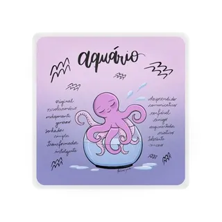 Mini Luminária Box Signos Aquário USB