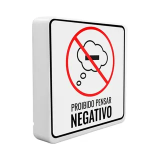 Luminária Box Slim Proibido Pensar USB